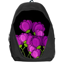 Purple Tulips Backpack Bag by Valentinaart