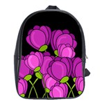 Purple tulips School Bags (XL)  Front