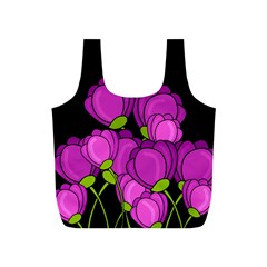 Purple Tulips Full Print Recycle Bags (s) 