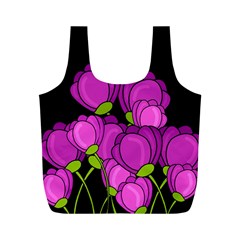 Purple Tulips Full Print Recycle Bags (m) 