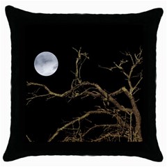 Nature Dark Scene Throw Pillow Case (black) by dflcprints