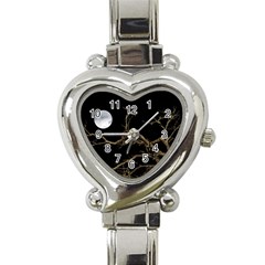 Nature Dark Scene Heart Italian Charm Watch