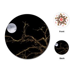 Nature Dark Scene Playing Cards (round) 