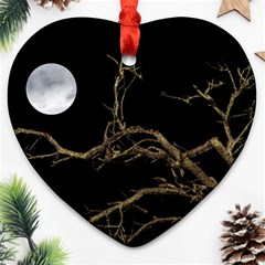 Nature Dark Scene Heart Ornament (2 Sides)