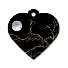 Nature Dark Scene Dog Tag Heart (one Side) by dflcprints