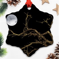 Nature Dark Scene Snowflake Ornament (2-side)