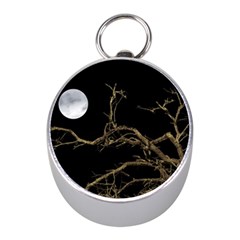 Nature Dark Scene Mini Silver Compasses