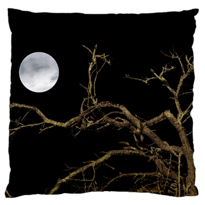 Nature Dark Scene Large Flano Cushion Case (One Side)