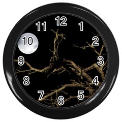 Nature Dark Scene Wall Clocks (black)