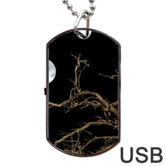 Nature Dark Scene Dog Tag Usb Flash (one Side) by dflcprints