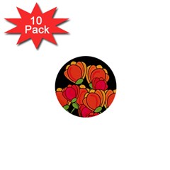 Orange Tulips 1  Mini Buttons (10 Pack)  by Valentinaart