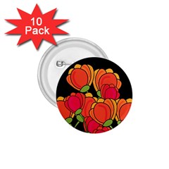 Orange Tulips 1 75  Buttons (10 Pack)