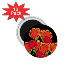 Orange Tulips 1 75  Magnets (10 Pack) 