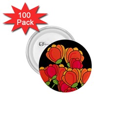 Orange Tulips 1 75  Buttons (100 Pack) 