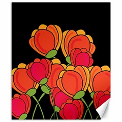 Orange Tulips Canvas 8  X 10  by Valentinaart