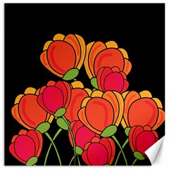 Orange Tulips Canvas 12  X 12   by Valentinaart