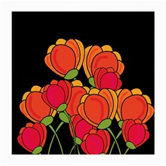 Orange Tulips Medium Glasses Cloth (2-side)