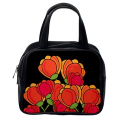 Orange Tulips Classic Handbags (one Side)