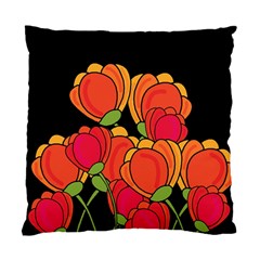 Orange Tulips Standard Cushion Case (one Side) by Valentinaart