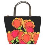 Orange tulips Bucket Bags Front