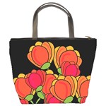 Orange tulips Bucket Bags Back