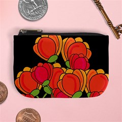 Orange Tulips Mini Coin Purses by Valentinaart