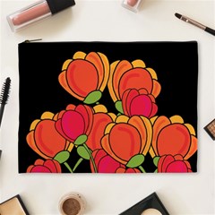 Orange Tulips Cosmetic Bag (xl)