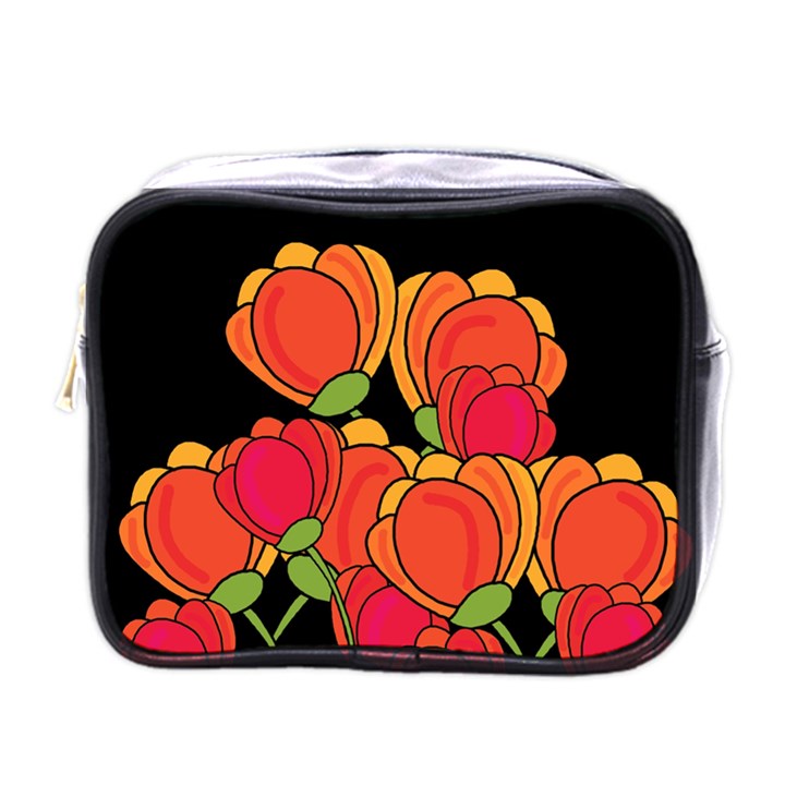 Orange tulips Mini Toiletries Bags