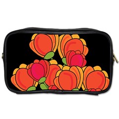 Orange Tulips Toiletries Bags 2-side