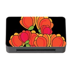 Orange Tulips Memory Card Reader With Cf