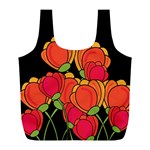 Orange tulips Full Print Recycle Bags (L)  Back