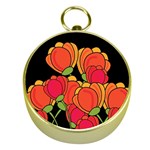 Orange tulips Gold Compasses Front