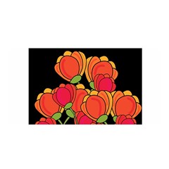 Orange Tulips Satin Wrap