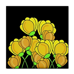 Yellow Tulips Tile Coasters by Valentinaart