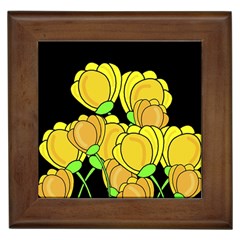 Yellow Tulips Framed Tiles