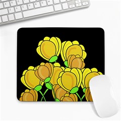 Yellow Tulips Large Mousepads