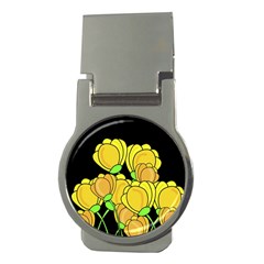 Yellow Tulips Money Clips (round) 