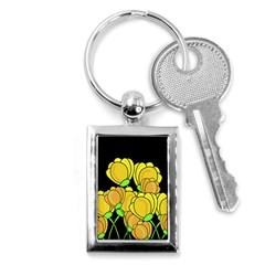 Yellow Tulips Key Chains (rectangle)  by Valentinaart