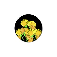 Yellow Tulips Golf Ball Marker