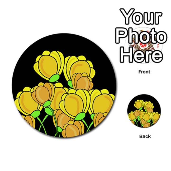 Yellow tulips Multi-purpose Cards (Round) 