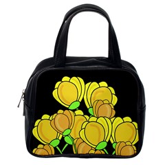 Yellow Tulips Classic Handbags (one Side)