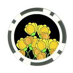 Yellow Tulips Poker Chip Card Guards (10 Pack)  by Valentinaart