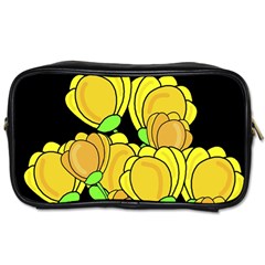 Yellow Tulips Toiletries Bags