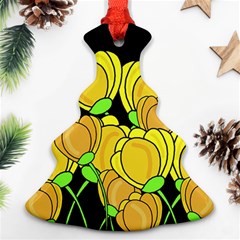 Yellow Tulips Christmas Tree Ornament (2 Sides)