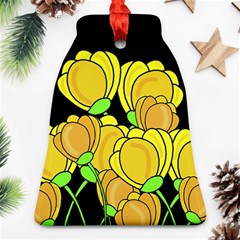 Yellow Tulips Bell Ornament (2 Sides) by Valentinaart