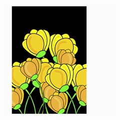 Yellow Tulips Small Garden Flag (two Sides) by Valentinaart