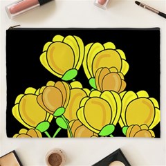 Yellow Tulips Cosmetic Bag (xxxl)  by Valentinaart