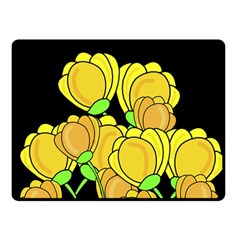 Yellow Tulips Double Sided Fleece Blanket (small) 