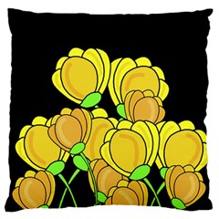 Yellow Tulips Standard Flano Cushion Case (one Side)