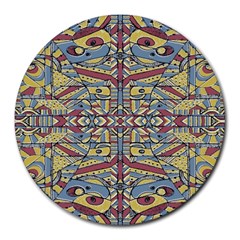 Multicolor Abstract Round Mousepads by dflcprintsclothing